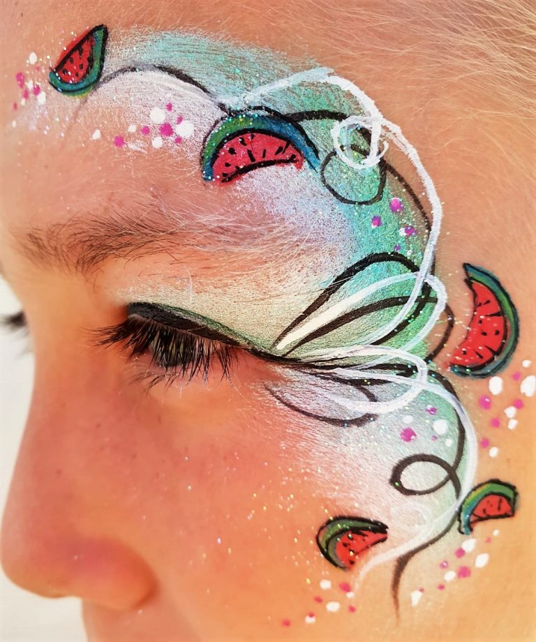 de_schminkkoffer_facepaint_eye_design_schmink_festival_paint_watermeloen_facepaint